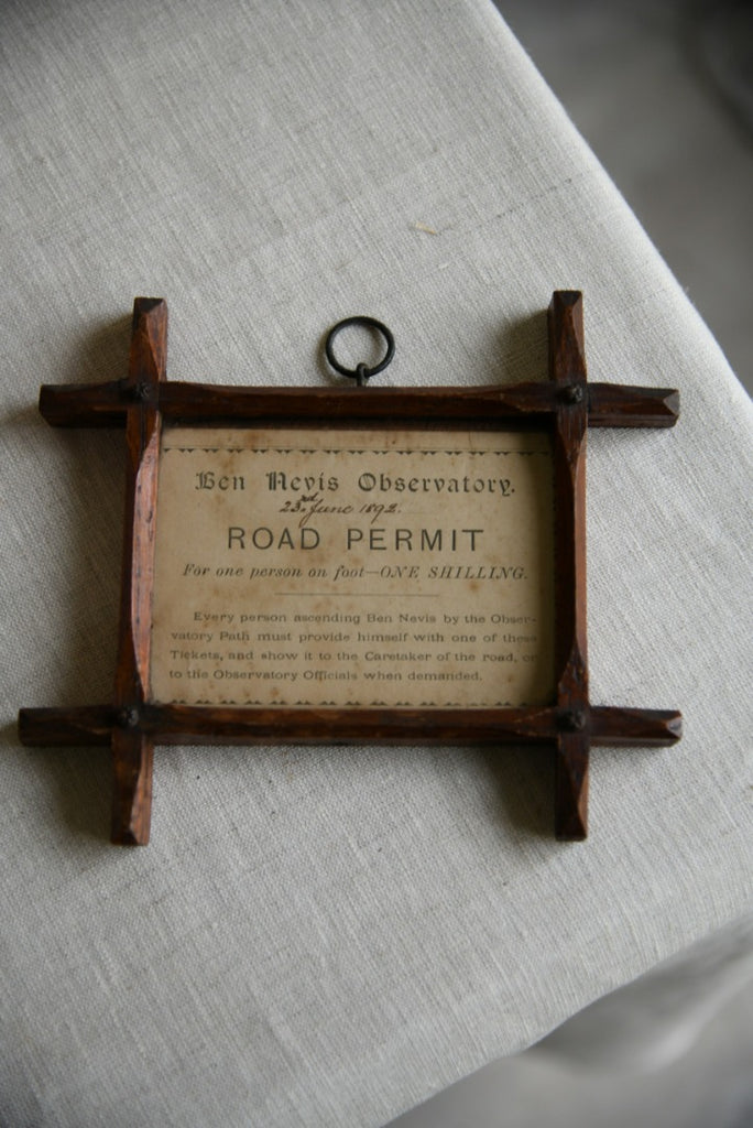 Victorian Ben Nevis Observatory Road Permit