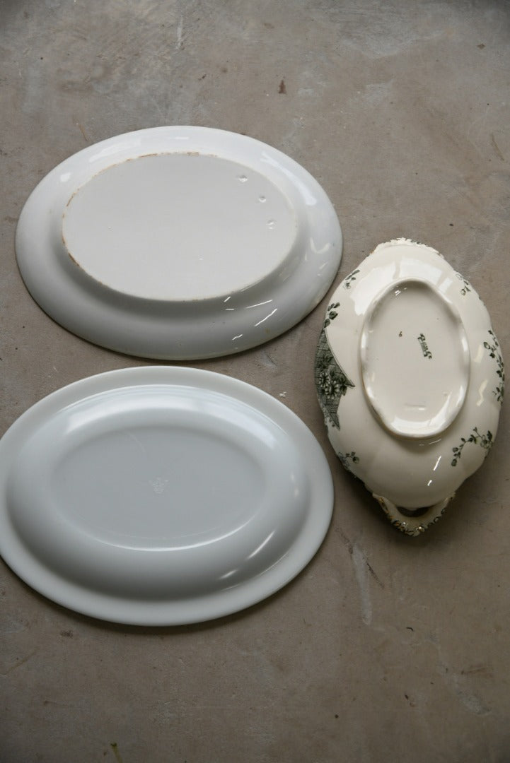 Vintage Tureen and 2 Plates