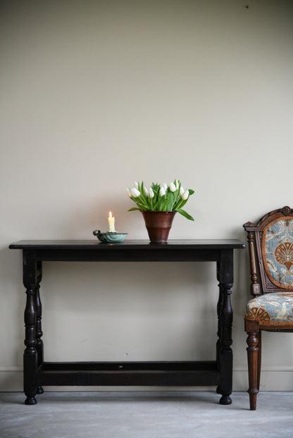 Rustic Dark Oak Side Table