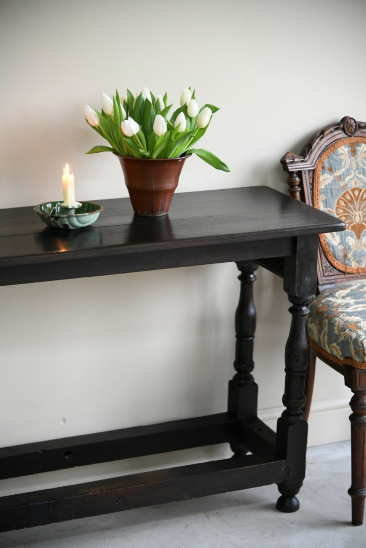 Rustic Dark Oak Side Table