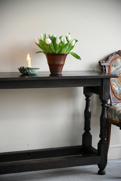 Rustic Dark Oak Side Table