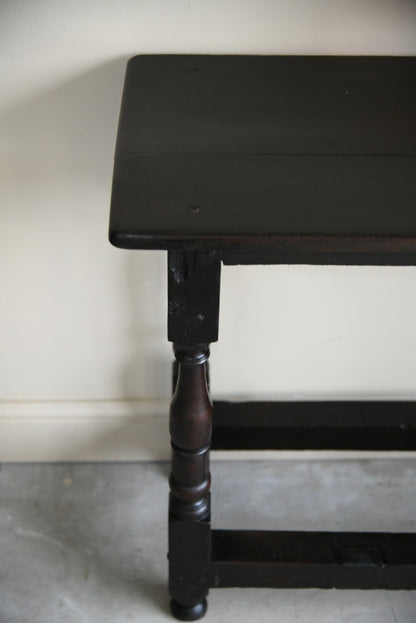Rustic Dark Oak Side Table