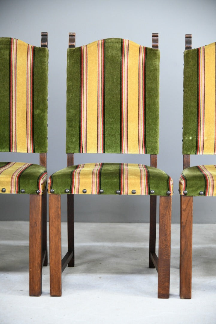 6 Oak Arts and Crafts Dining Chairs