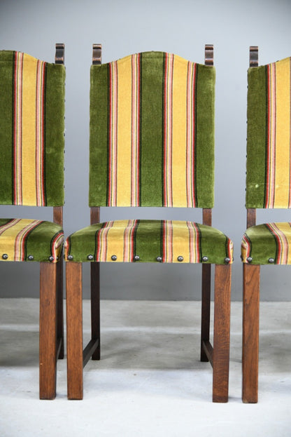 6 Oak Arts and Crafts Dining Chairs