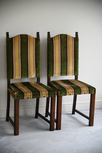 6 Oak Arts and Crafts Dining Chairs