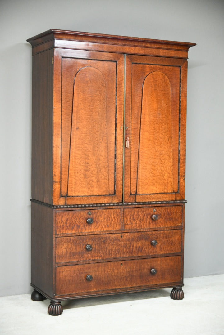 Antique William IV Mahogany Linen Press