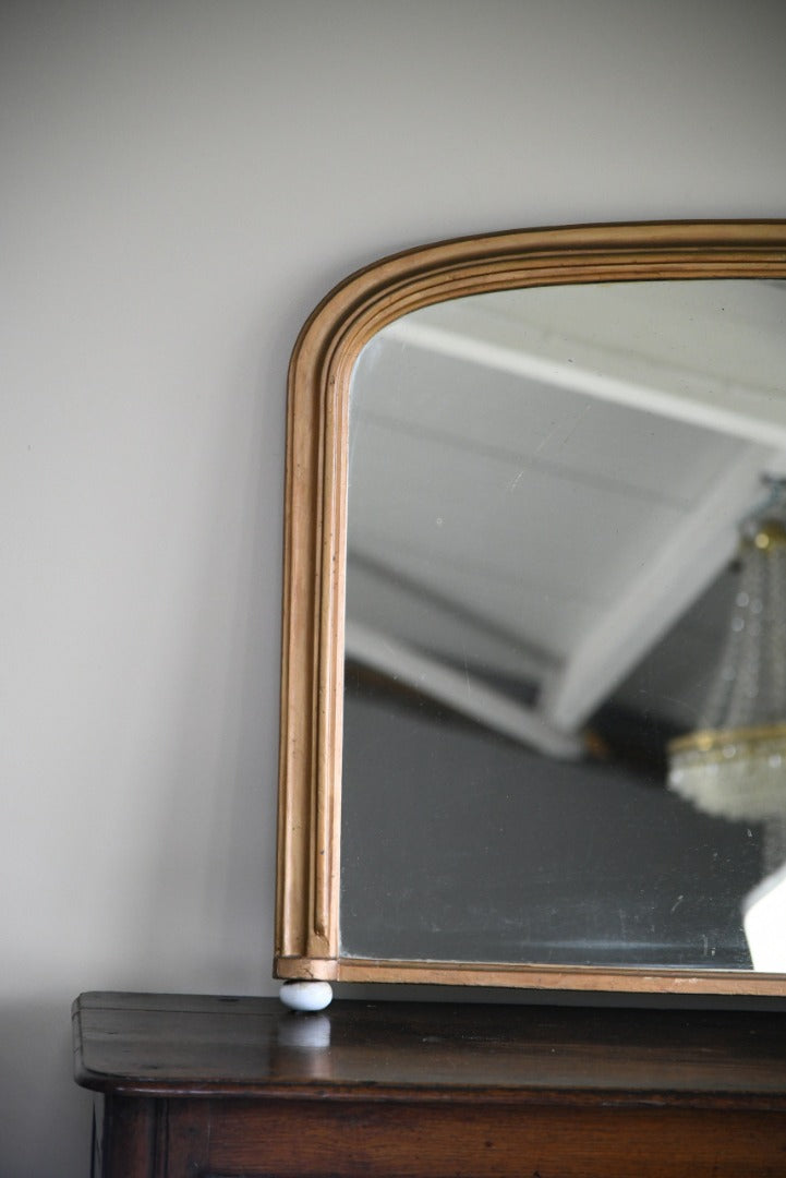 Antique Gilt Victorian Overmantle Mirror