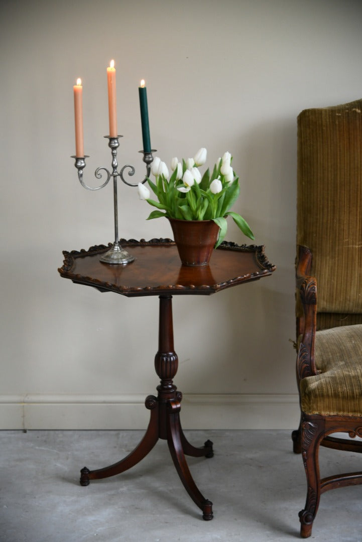 Mahogany Side Wine Occasional Lamp Table