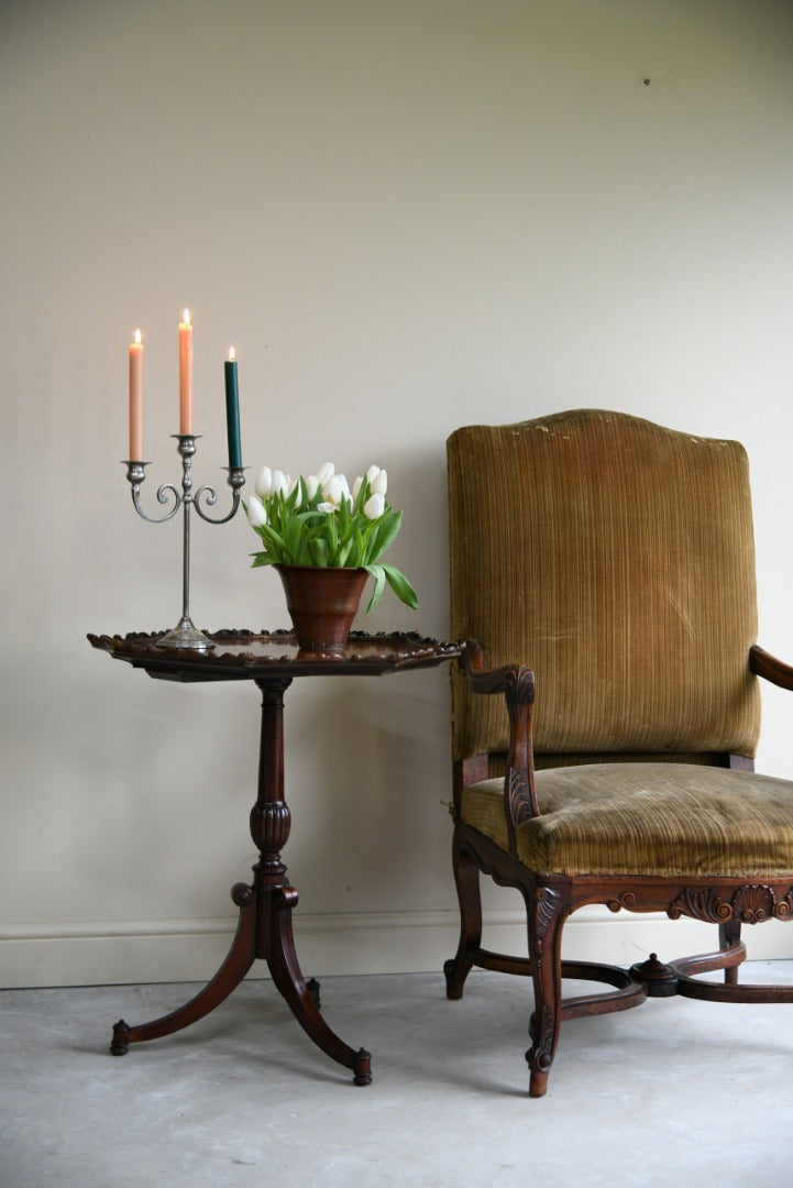 Mahogany Side Wine Occasional Lamp Table