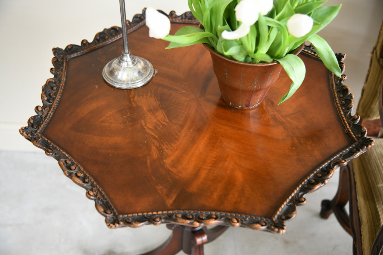 Mahogany Side Wine Occasional Lamp Table