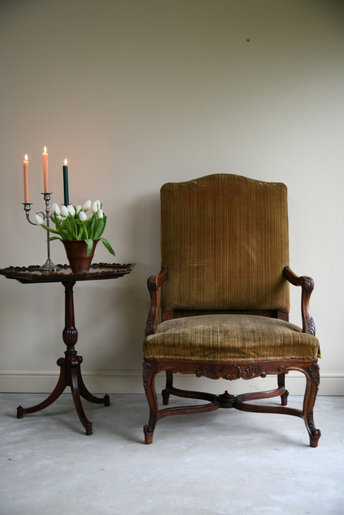 Antique Upholstered French Armchair