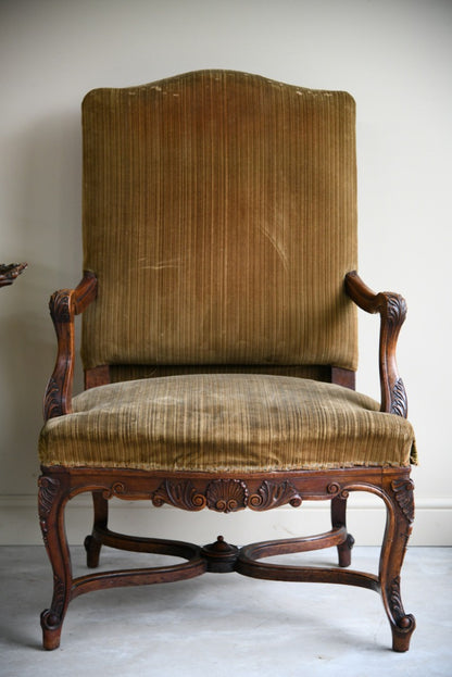 Antique Upholstered French Armchair