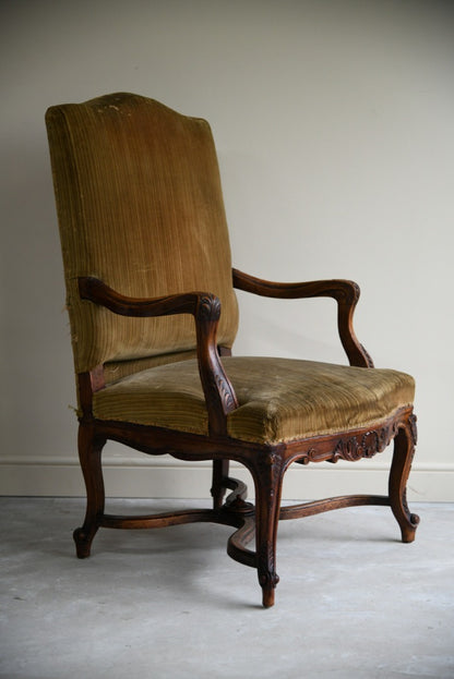 Antique Upholstered French Armchair