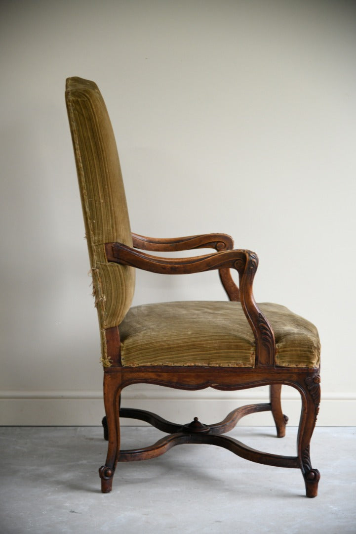 Antique Upholstered French Armchair