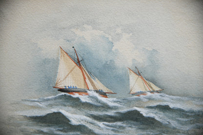 Nautical Sailing Boat Watercolour