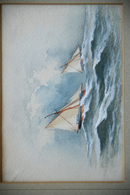 Nautical Sailing Boat Watercolour