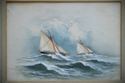 Nautical Sailing Boat Watercolour