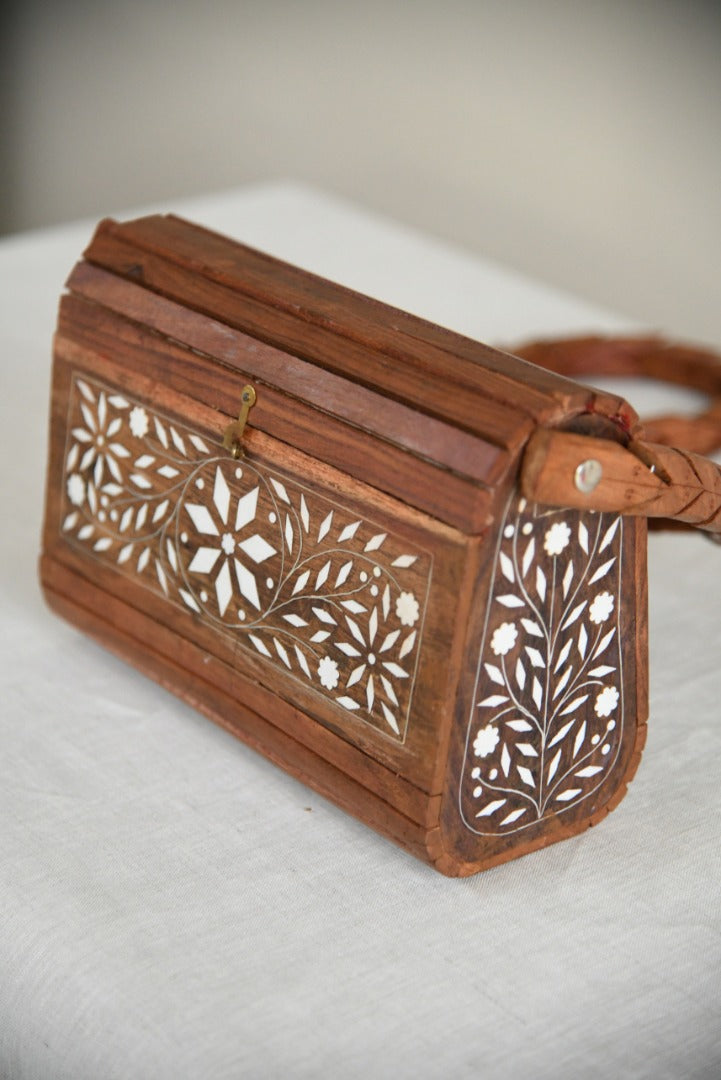 Eastern Inlaid Wooden Handbag