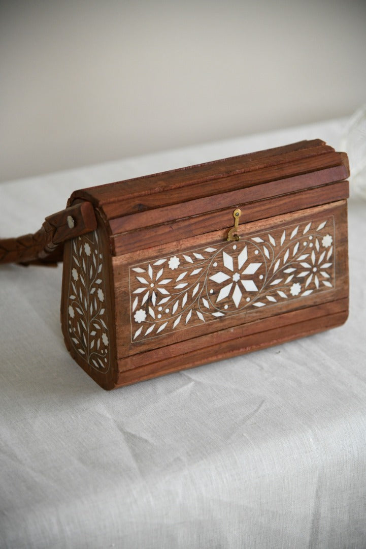 Eastern Inlaid Wooden Handbag