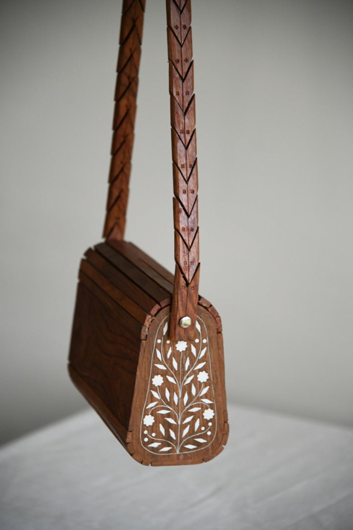 Eastern Inlaid Wooden Handbag