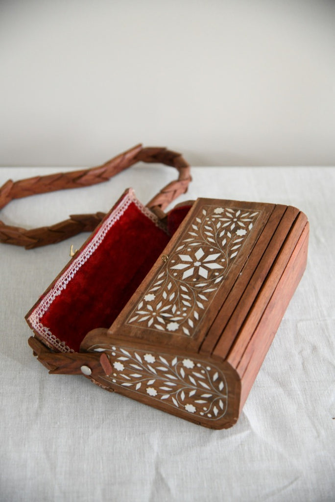 Eastern Inlaid Wooden Handbag