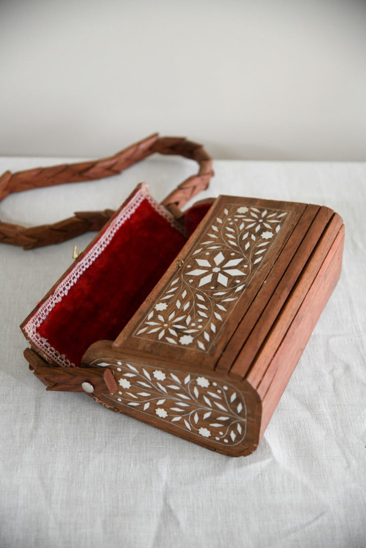 Eastern Inlaid Wooden Handbag