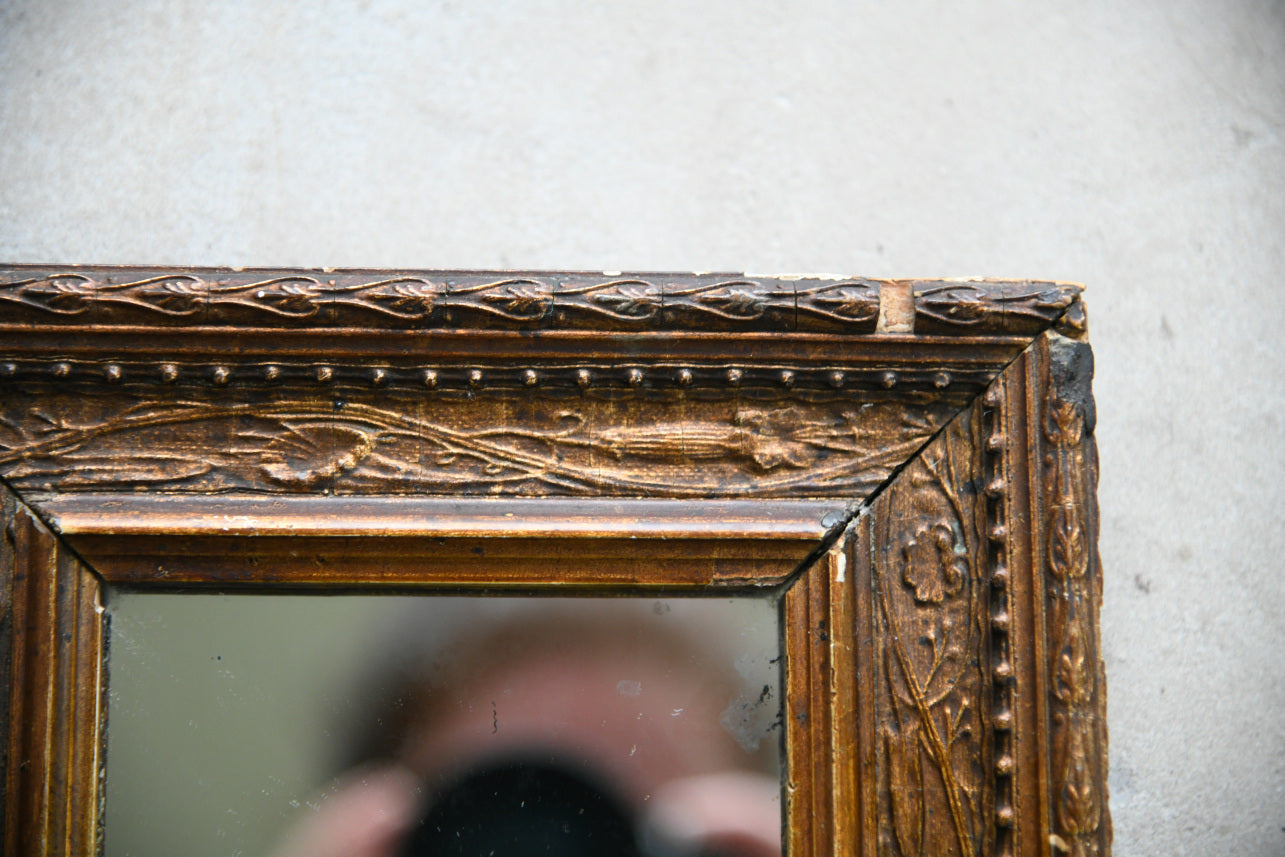 Small Antique Gilt Wood Mirror