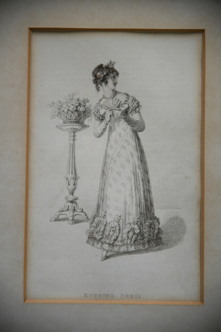 Set 4 Antique Fashion Engravings