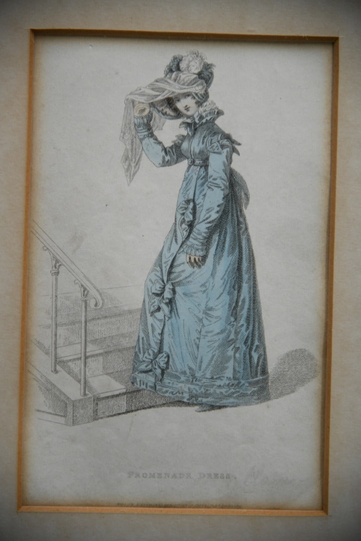 Set 4 Antique Fashion Engravings