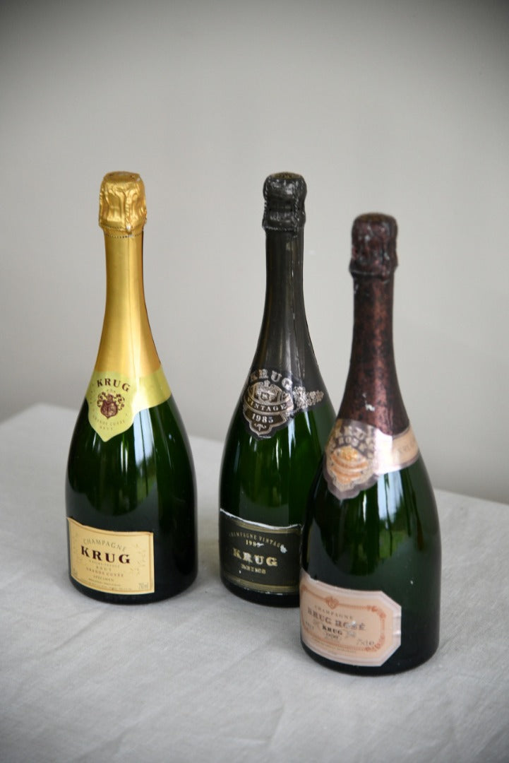 3 Vintage Krug Dummy Bottles