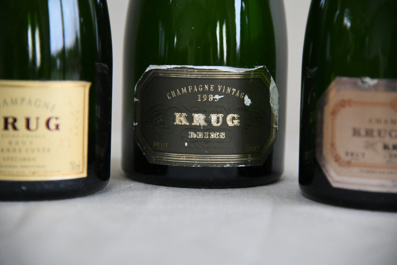 3 Vintage Krug Dummy Bottles