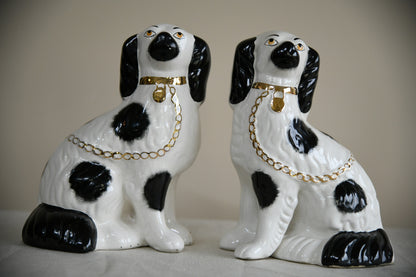 Pair Spaniel Mantle Dogs