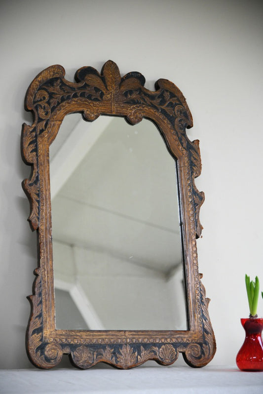 Antique Florentine Style Gilt Leather Wall Mirror