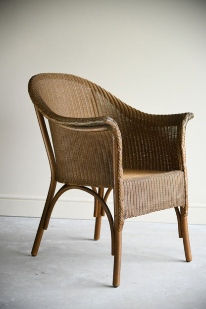 Gold Lloyd Loom Chair & Linen Basket