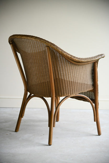 Gold Lloyd Loom Chair & Linen Basket