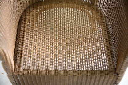 Gold Lloyd Loom Chair & Linen Basket