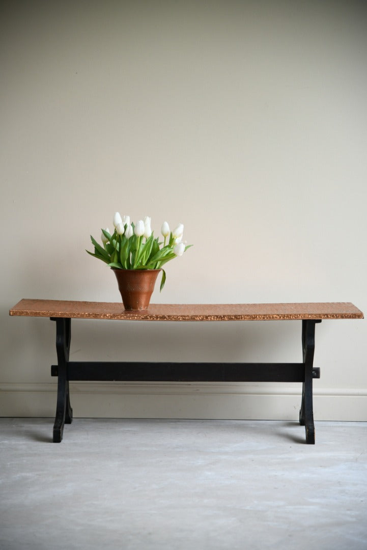 Retro Hammered Copper Coffee Table