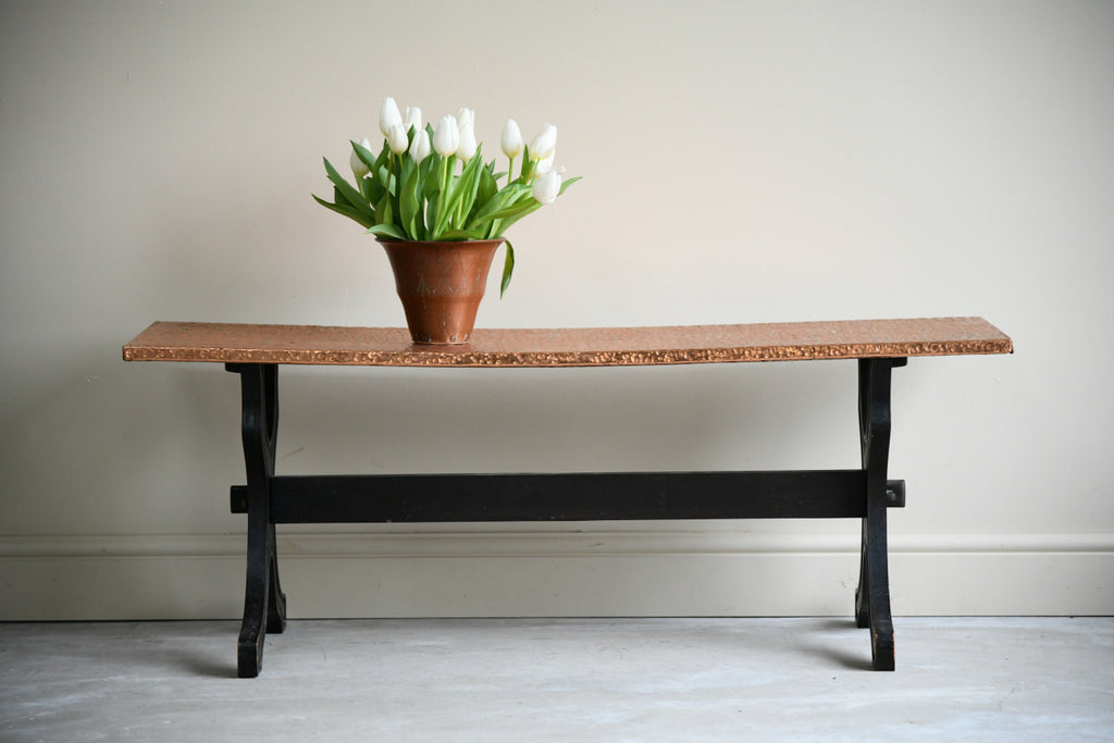 Retro Hammered Copper Coffee Table