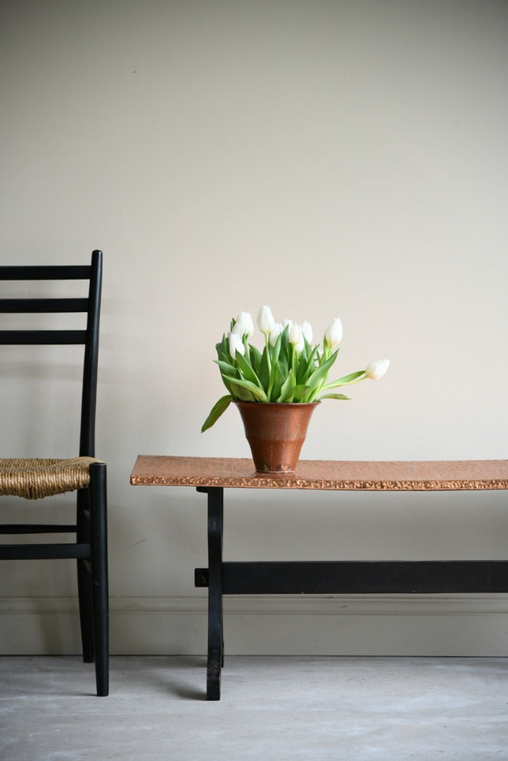 Retro Hammered Copper Coffee Table