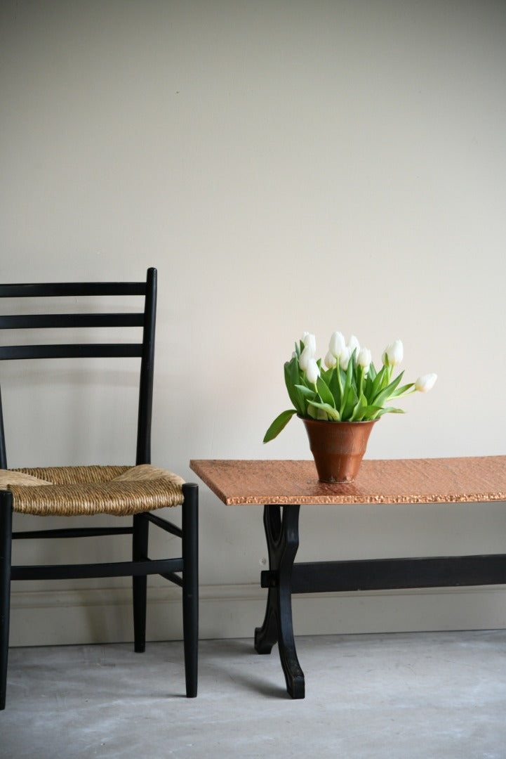 Retro Hammered Copper Coffee Table