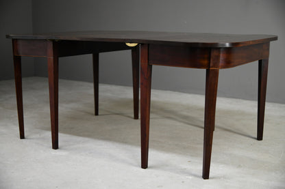 Pair Mahogany D End Tables