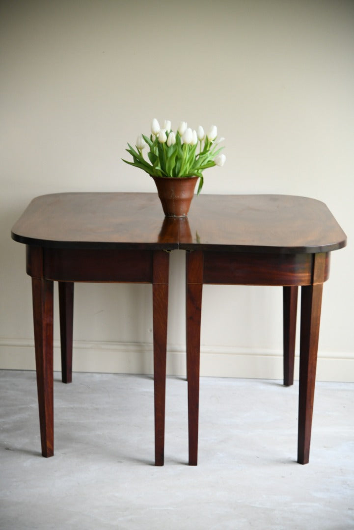 Pair Mahogany D End Tables