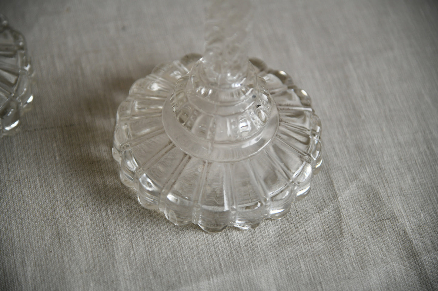 Pair Glass Candlesticks