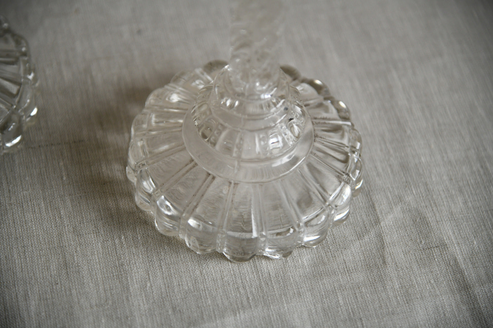 Pair Glass Candlesticks