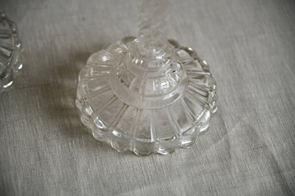 Pair Glass Candlesticks