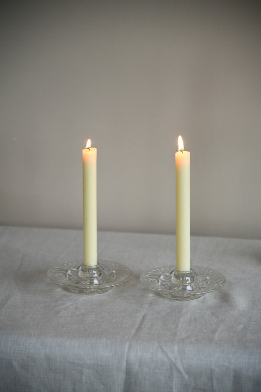 Pair Glass Candlesticks