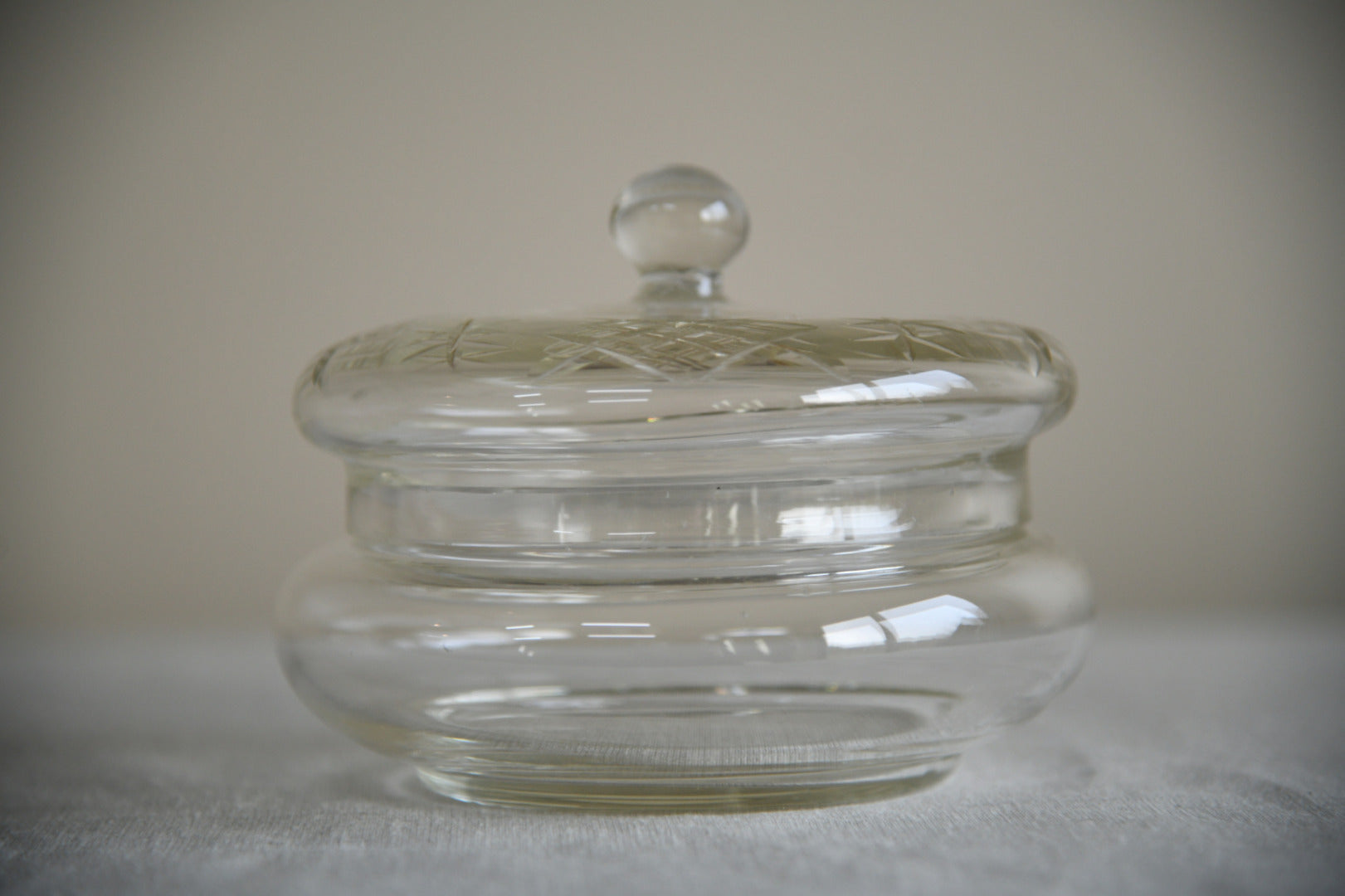 Cut Glass Dressing Table Pot