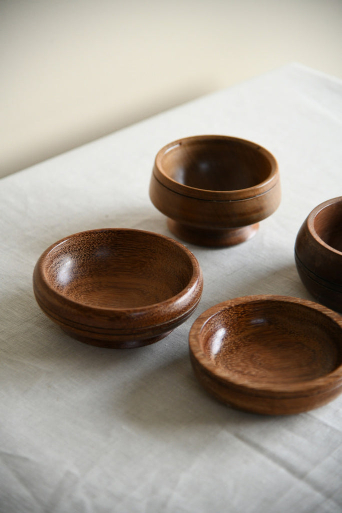 4 Turned Wooden Bowls