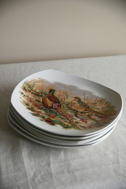 6 x Retro Harry Hancock Pheasant Plates