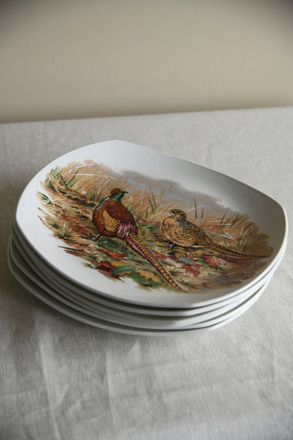 6 x Retro Harry Hancock Pheasant Plates